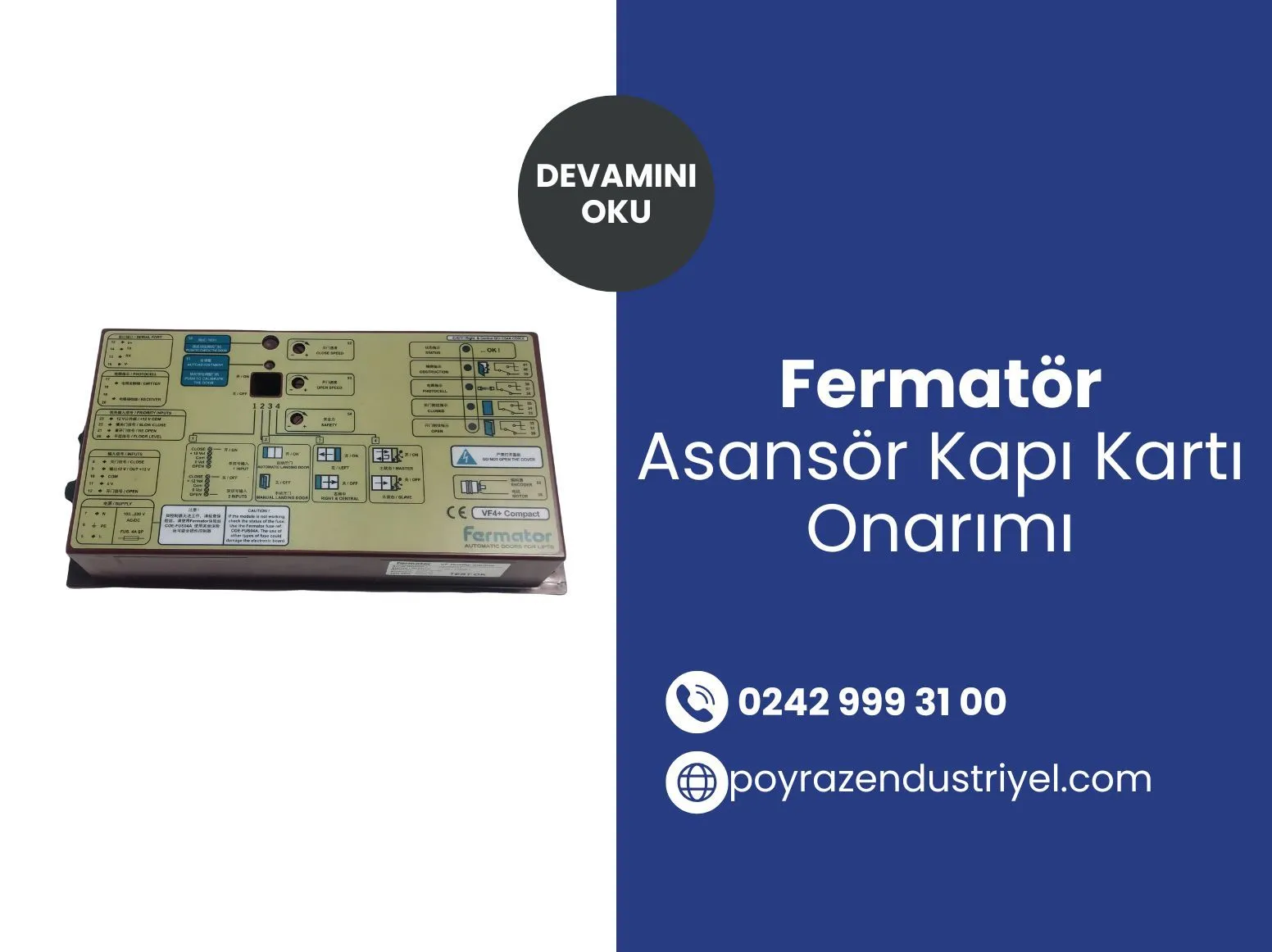 Fermatör Asansör Kapı Kartı Onarımı